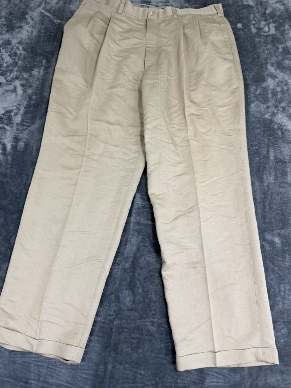 Ping Mens Pants Size 38x32 Beige Rayon Blend Missing Button